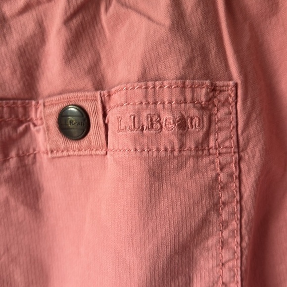 L.L. Bean Pink Pull On stretch Capri pants with Drawstring Waist size L - Picture 4 of 8